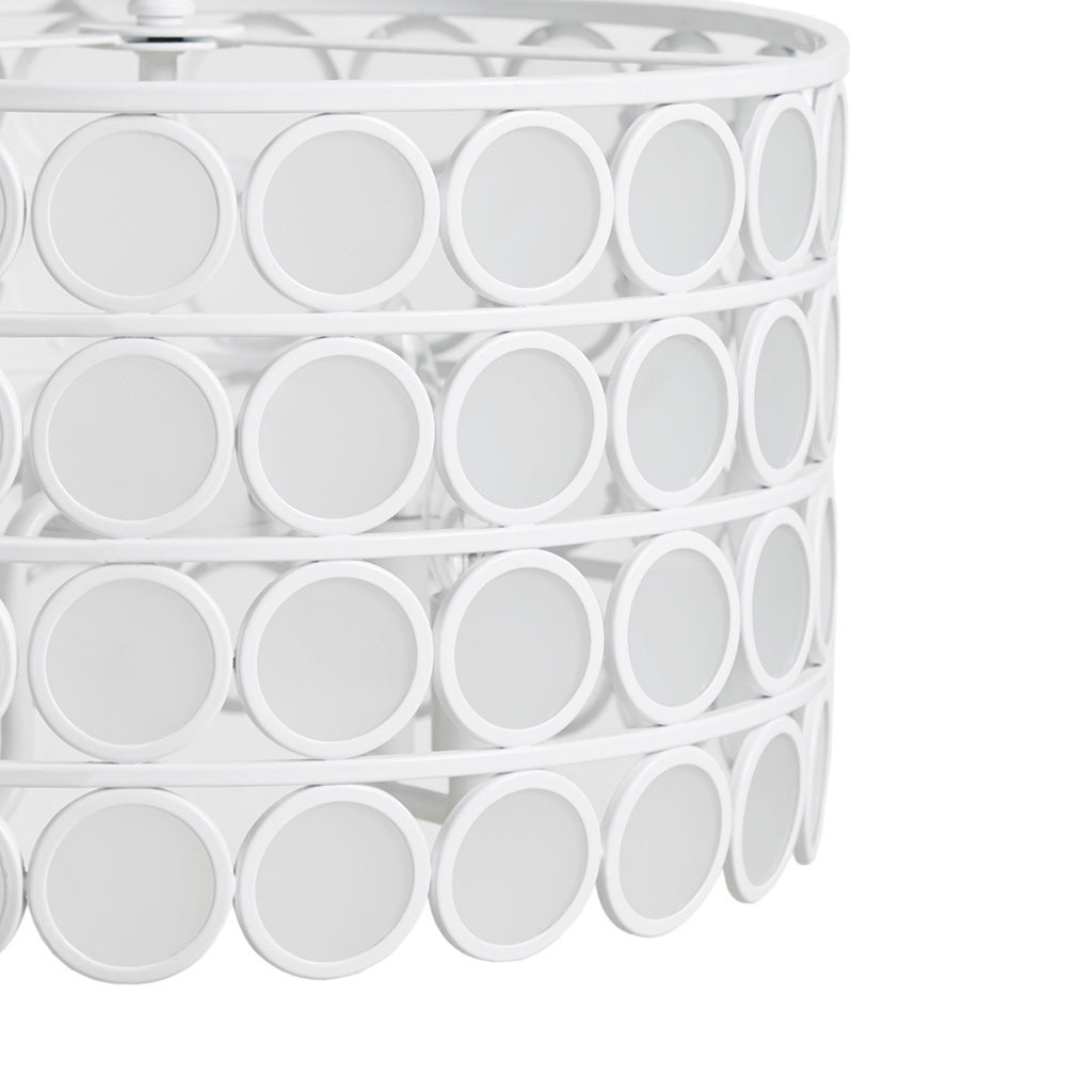 4-Light Glass Drum Shade Chandelier