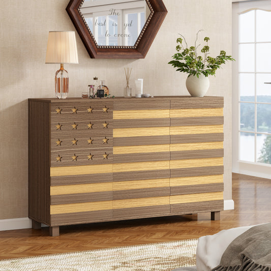 55'Buffet Sideboard Cabinet Storage: versatile kitchen storage cabinet with Hand Carved Craftsmanship featuring 2 drawers and 3 doors, this piece doubles as a coffee bar console with adjustable shelve