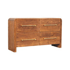 Solid Wood Oakline Four Drawer Chest,Brown,4-Drawers Dresser