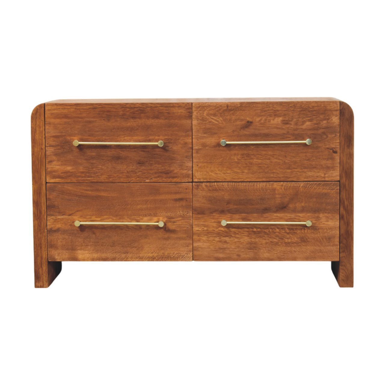 Solid Wood Oakline Four Drawer Chest,Brown,4-Drawers Dresser