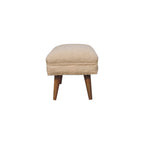 Artisan Furniture Solid Wood Cream Boucle Puffer Bench