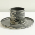 Handcrafted Carbon Cutlery Holder with Spoon Rest – Stylish & Practical Kitchen Organizer-9.8X9.8X4.3'