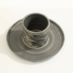 Handcrafted Carbon Cutlery Holder with Spoon Rest – Stylish & Practical Kitchen Organizer-9.8X9.8X4.3'