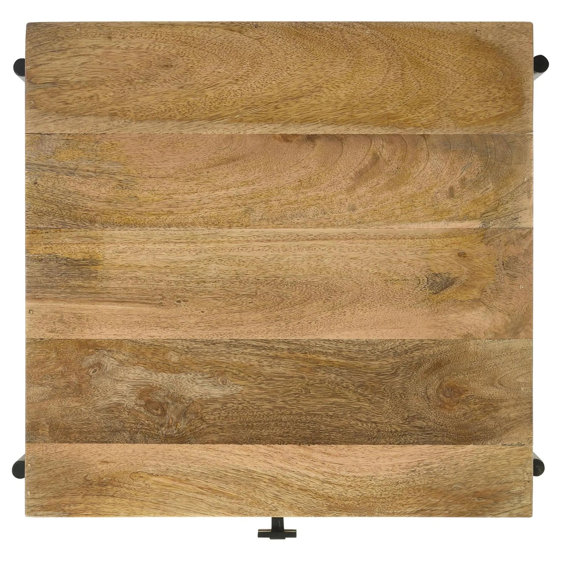 Natural Mango 1-Drawer Accent Table with Bottom Shelf