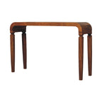 Solid Wood Arcus Console Table,Brown Media Console