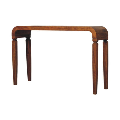 Solid Wood Arcus Console Table,Brown Media Console
