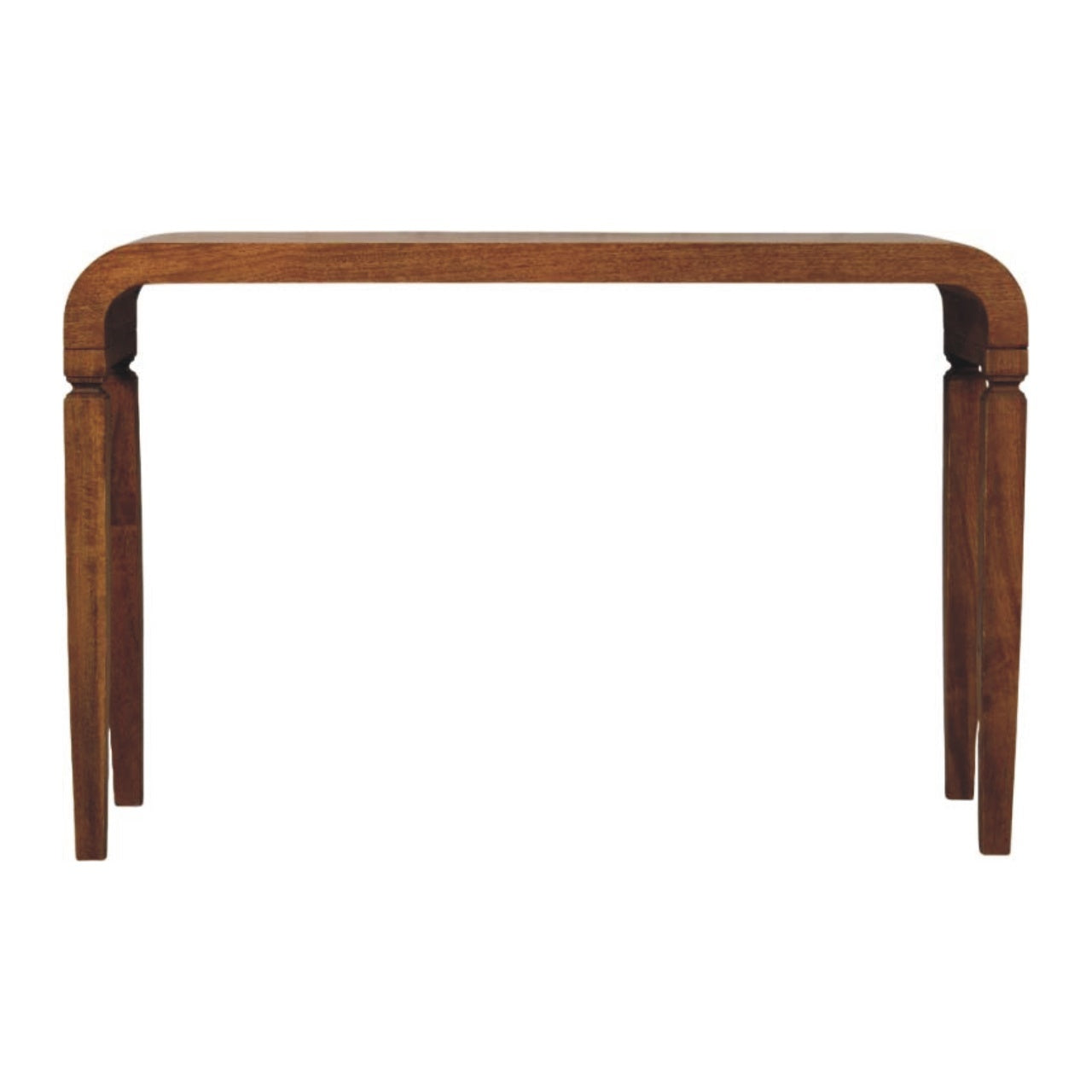 Solid Wood Arcus Console Table,Brown Media Console