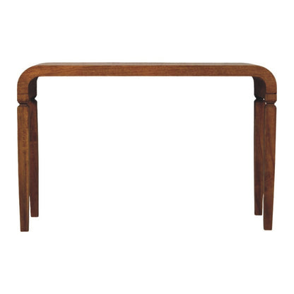 Solid Wood Arcus Console Table,Brown Media Console