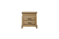 2 Drawer Nightstand w/ Tray - Caramel Finish - Groovy Boardz
