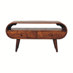 Chestnut Circular TV Stand