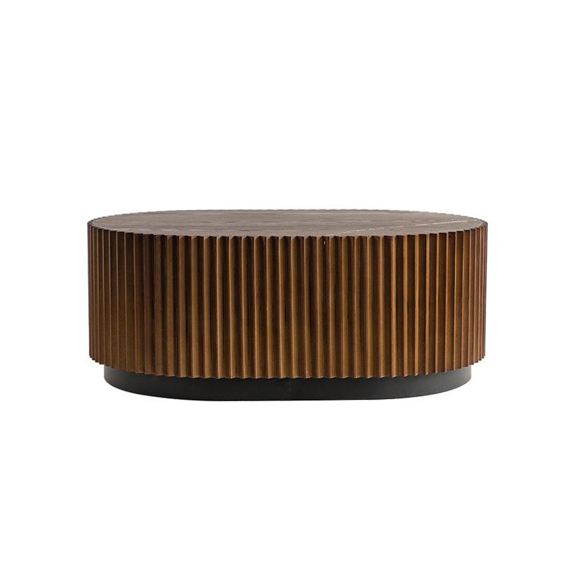 Handcrafted Solid Wood Round Nesting Coffee Table Set.