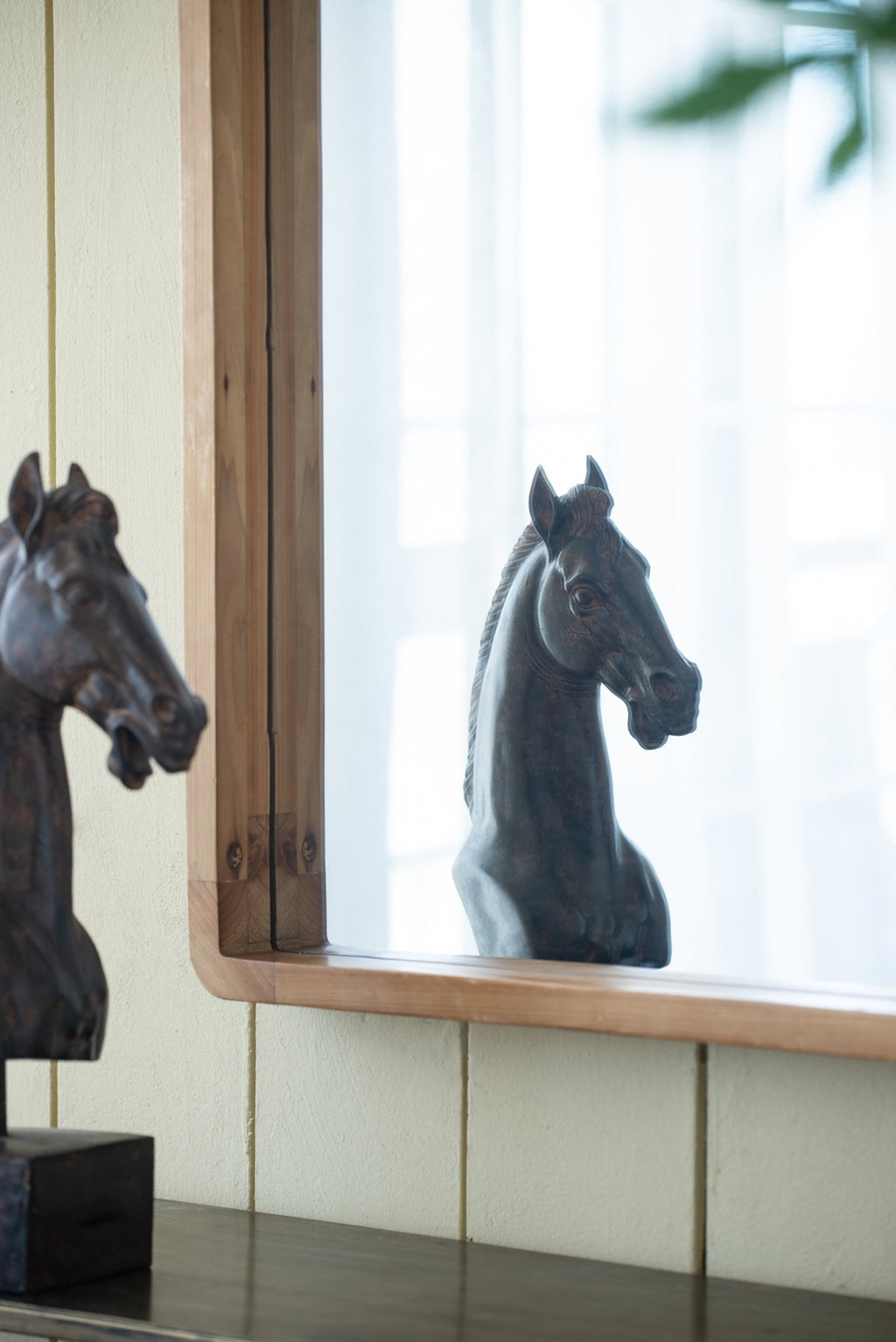 24"x36" Rectangle Wood Mirror, Farmhouse Wall Decor for Living Room Bedroom Entryway - Groovy Boardz