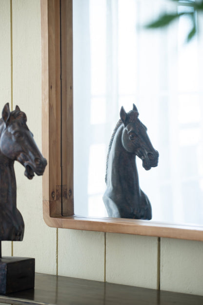 24"x36" Rectangle Wood Mirror, Farmhouse Wall Decor for Living Room Bedroom Entryway - Groovy Boardz