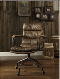 Harith II Vintage Whiskey Top Grain Leather Office Chair