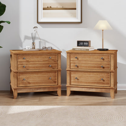 Hazel 3-Drawer Hazel 3-Drawer Side Table for Living Room, Hallway, Entryway, Set of Two (Old SKU:BS315640AAD)