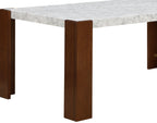 Hettie Dining Table W/Engineered Stone Top 7Pcs Dining Room Set
