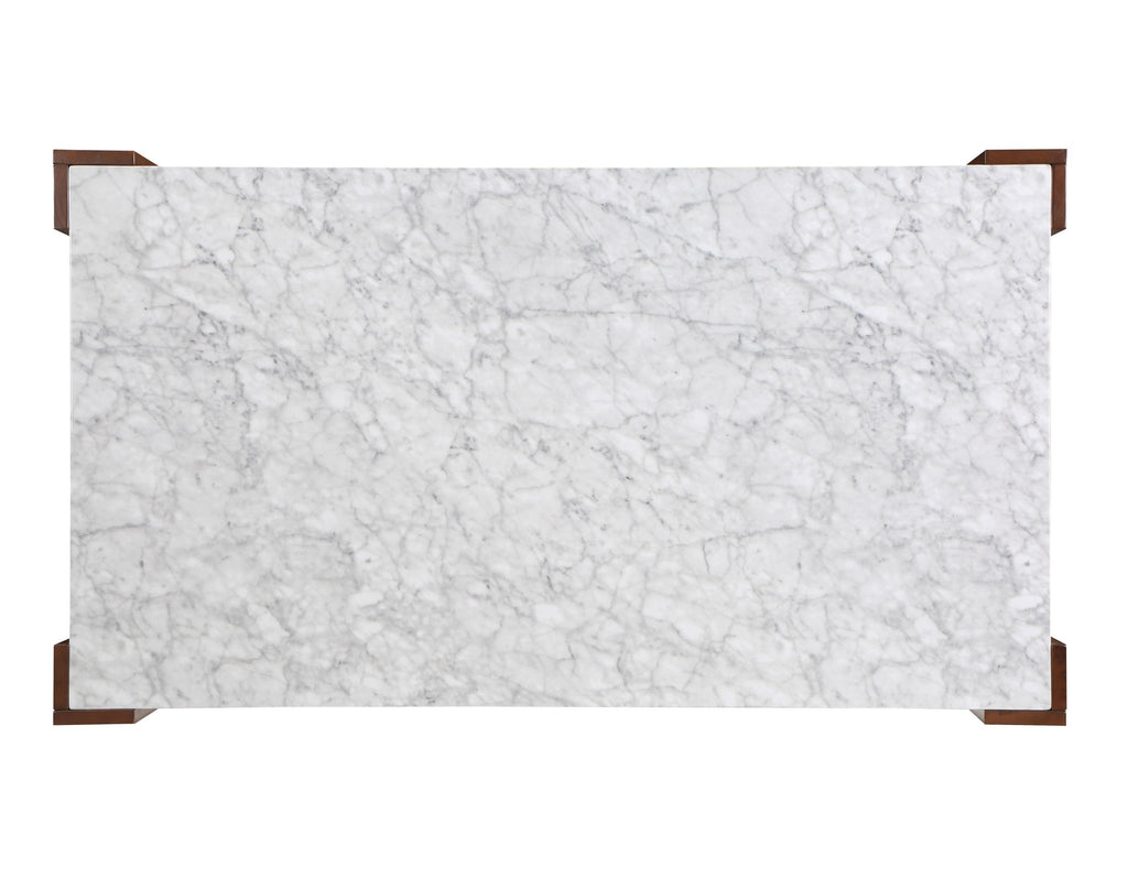 Hettie Dining Table W/Engineered Stone Top 7Pcs Dining Room Set