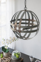 4 - Light Galvanized Chandelier, Hanging Light Fixture with Adjustable Chain for Kitchen Dining Room Foyer Entryway, Bulb Not Included - Groovy Boardz