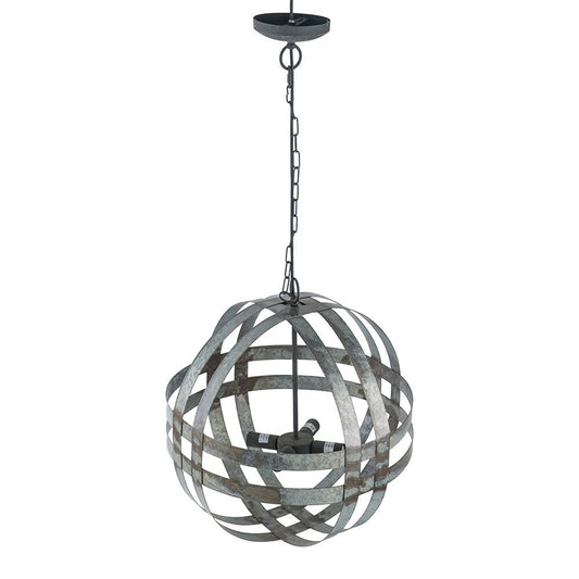 4 - Light Galvanized Chandelier, Hanging Light Fixture with Adjustable Chain for Kitchen Dining Room Foyer Entryway, Bulb Not Included - Groovy Boardz