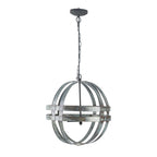 4 - Light Galvanized Chandelier, Hanging Light Fixture with Adjustable Chain for Kitchen Dining Room Foyer Entryway, Bulb Not Included - Groovy Boardz