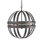 4 - Light Galvanized Chandelier, Hanging Light Fixture with Adjustable Chain for Kitchen Dining Room Foyer Entryway, Bulb Not Included - Groovy Boardz