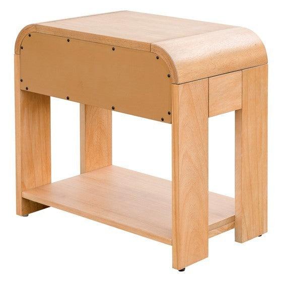 Modern One Drawer Waterfall Nightstand - Groovy Boardz