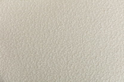 042-Set of 2 Boucle Fabric Dining Chairs With Black Metal Legs,Ivory