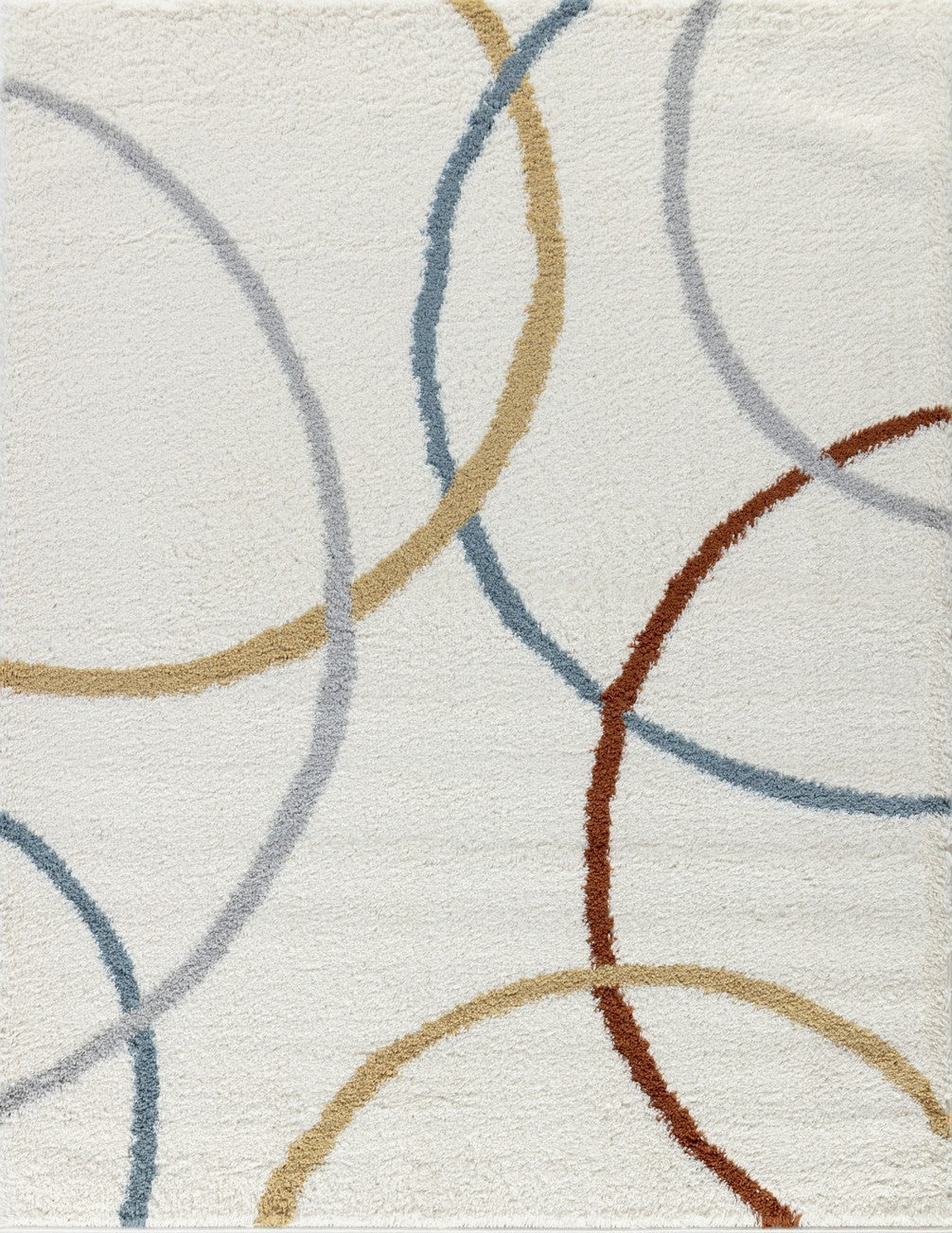 Loft Shag GC_CZY1001 Ivory 7 ft. 10 in. x 9 ft. 10 in. Shaggy Area Rug