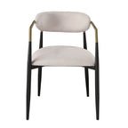 Jaramillo Beige Linen & Black Finish Side Chair (Set of 2)