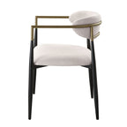 Jaramillo Beige Linen & Black Finish Side Chair (Set of 2)