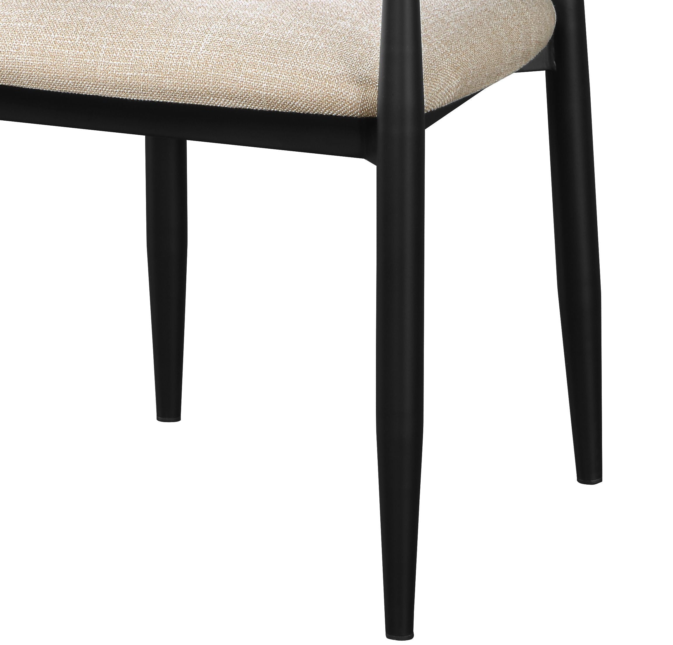 Jaramillo Beige Linen & Black Finish Side Chair (Set of 2)