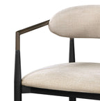 Jaramillo Beige Linen & Black Finish Side Chair (Set of 2)