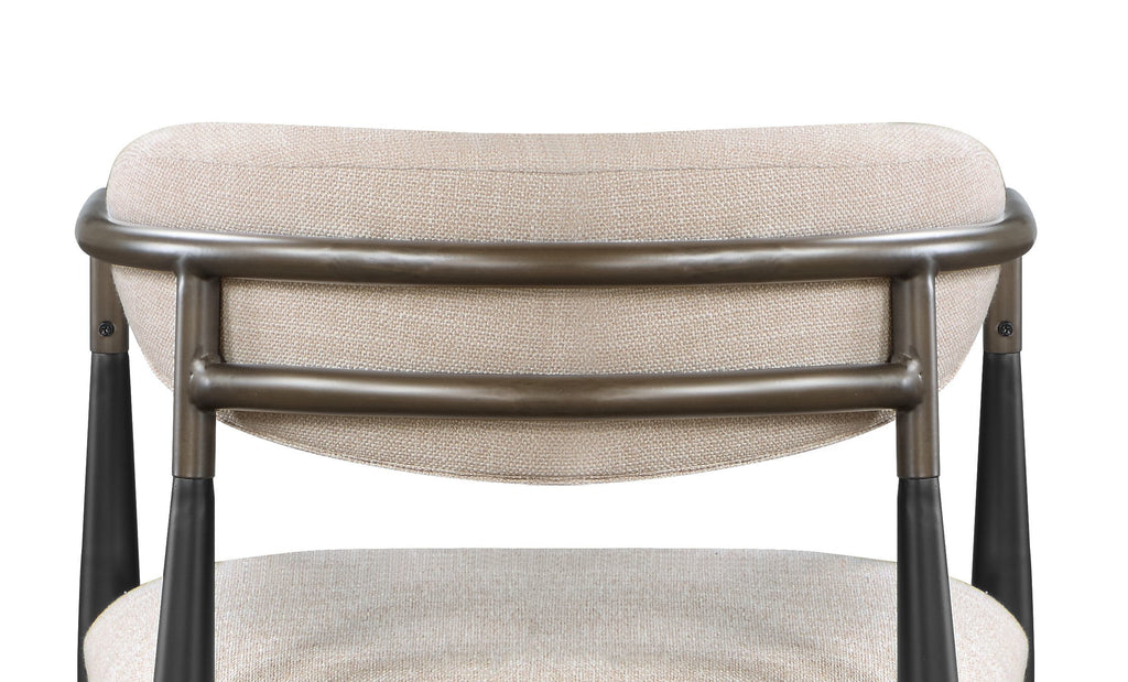 Jaramillo Beige Linen & Black Finish Side Chair (Set of 2)