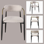 Jaramillo Beige Linen & Black Finish Side Chair (Set of 2)