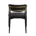 Jaramillo Black Chenille & Black Finish Side Chair (Set of 2)