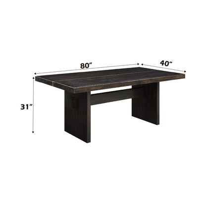 Jaramillo Gold & Rustic Espresso Finish Dining Table
