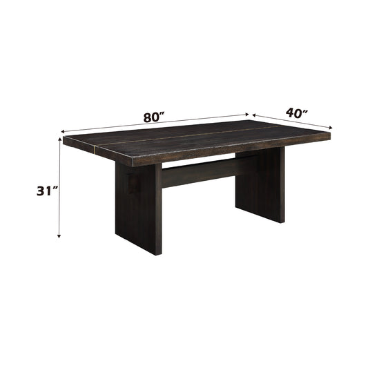 Jaramillo Gold & Rustic Espresso Finish Dining Table