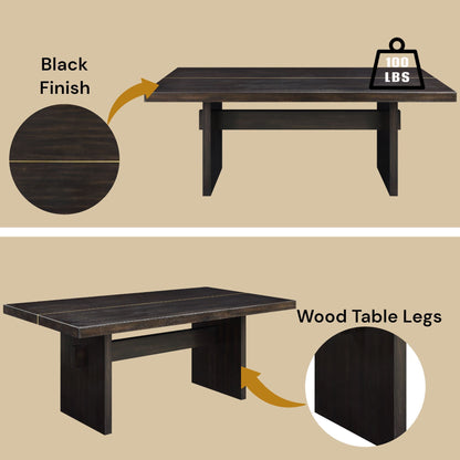 Jaramillo Gold & Rustic Espresso Finish Dining Table