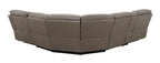 Kantu Brown Synthetic Leather Motion Sectional Sofa