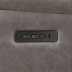 Kantu Brown Synthetic Leather Motion Sectional Sofa