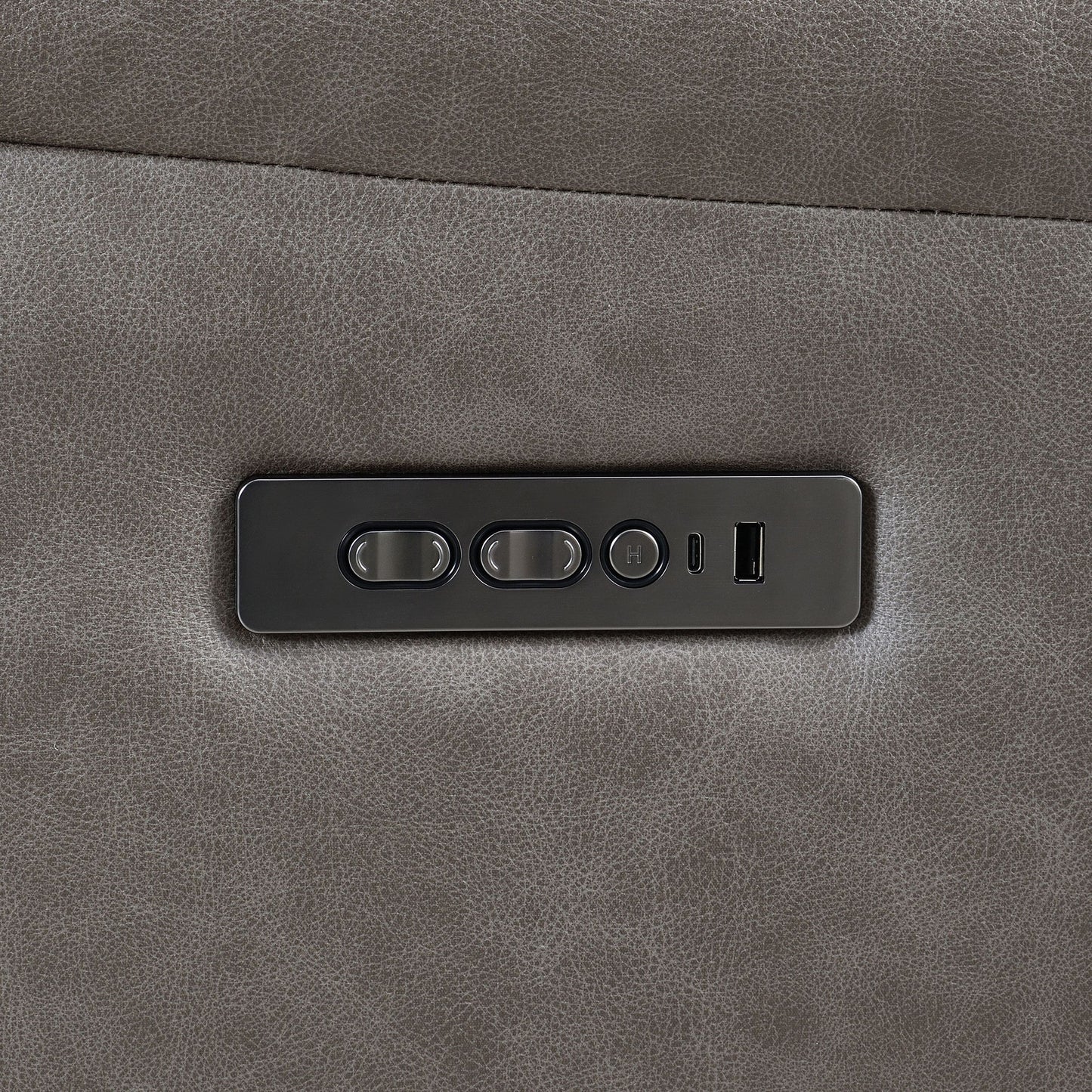 Kantu Brown Synthetic Leather Motion Sectional Sofa