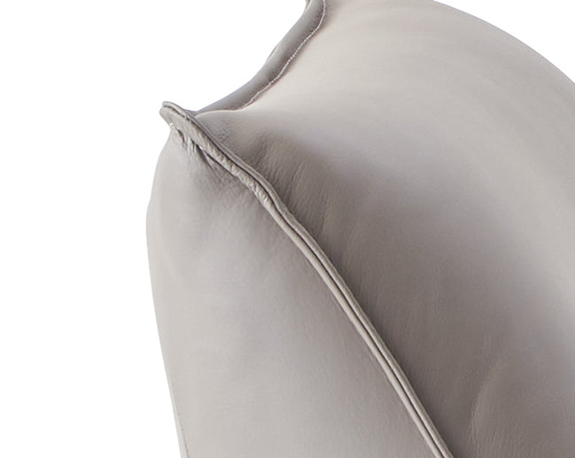 Jabel Khaki Top Grain Leather Accent Chair & Ottoman