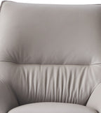 Jabel Khaki Top Grain Leather Accent Chair & Ottoman