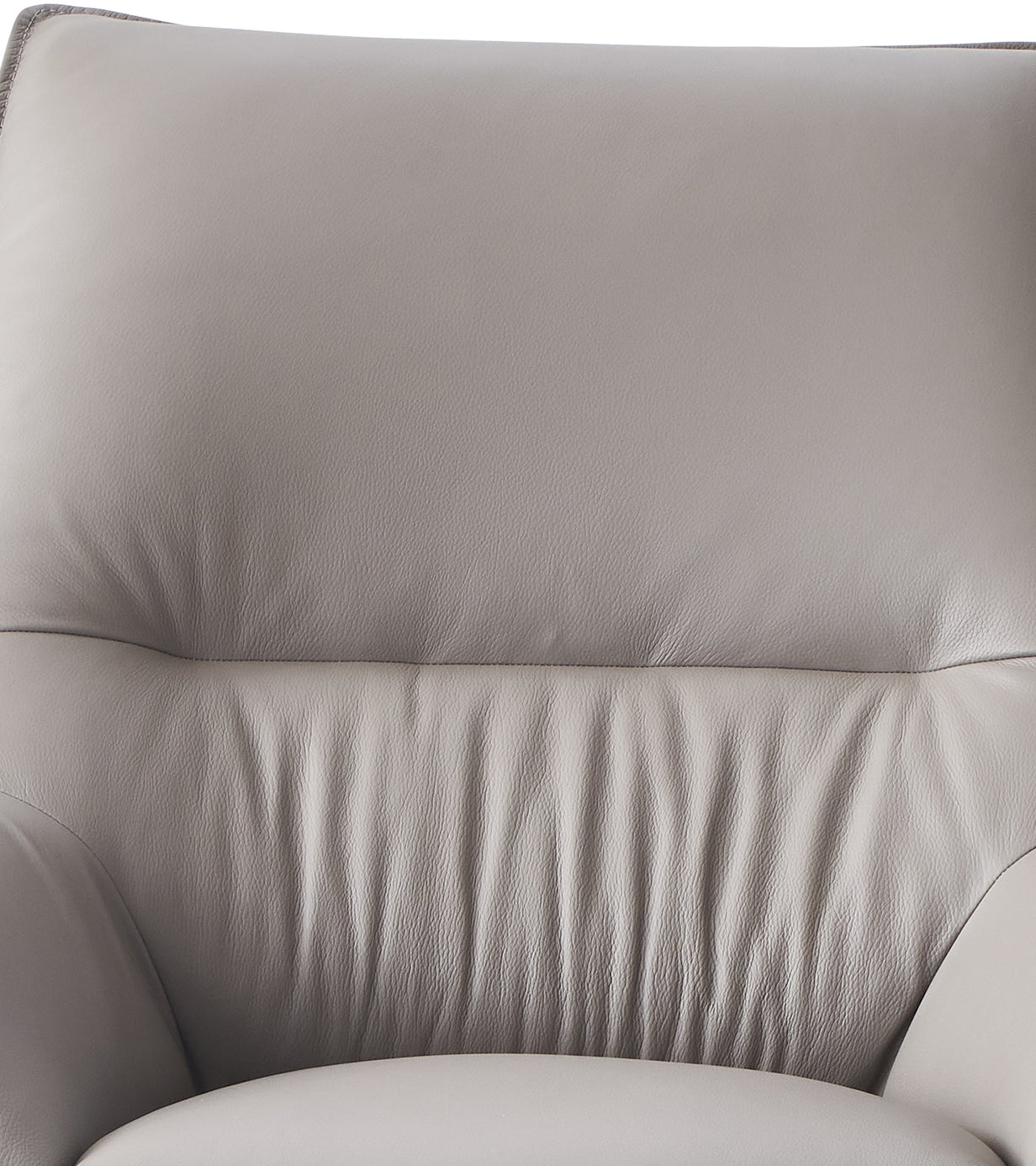 Jabel Khaki Top Grain Leather Accent Chair & Ottoman