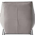 Jabel Khaki Top Grain Leather Accent Chair & Ottoman