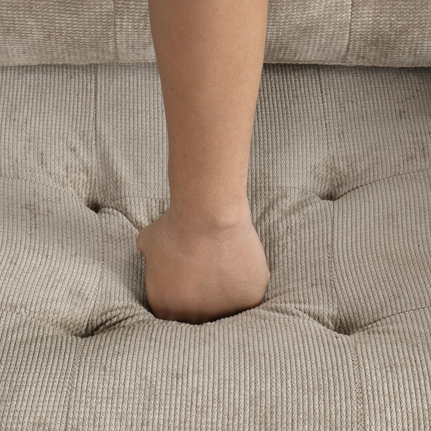 82.6 L-shape Sofa Bed Pull-out Sleeper Sofa with Wheels, USB Ports, Power Sockets for Living Room (SG001230AA), Khaki