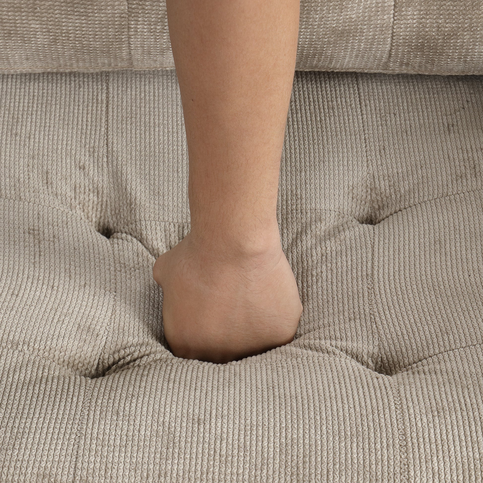 82.6 L-shape Sofa Bed Pull-out Sleeper Sofa with Wheels, USB Ports, Power Sockets for Living Room (SG001230AA), Khaki