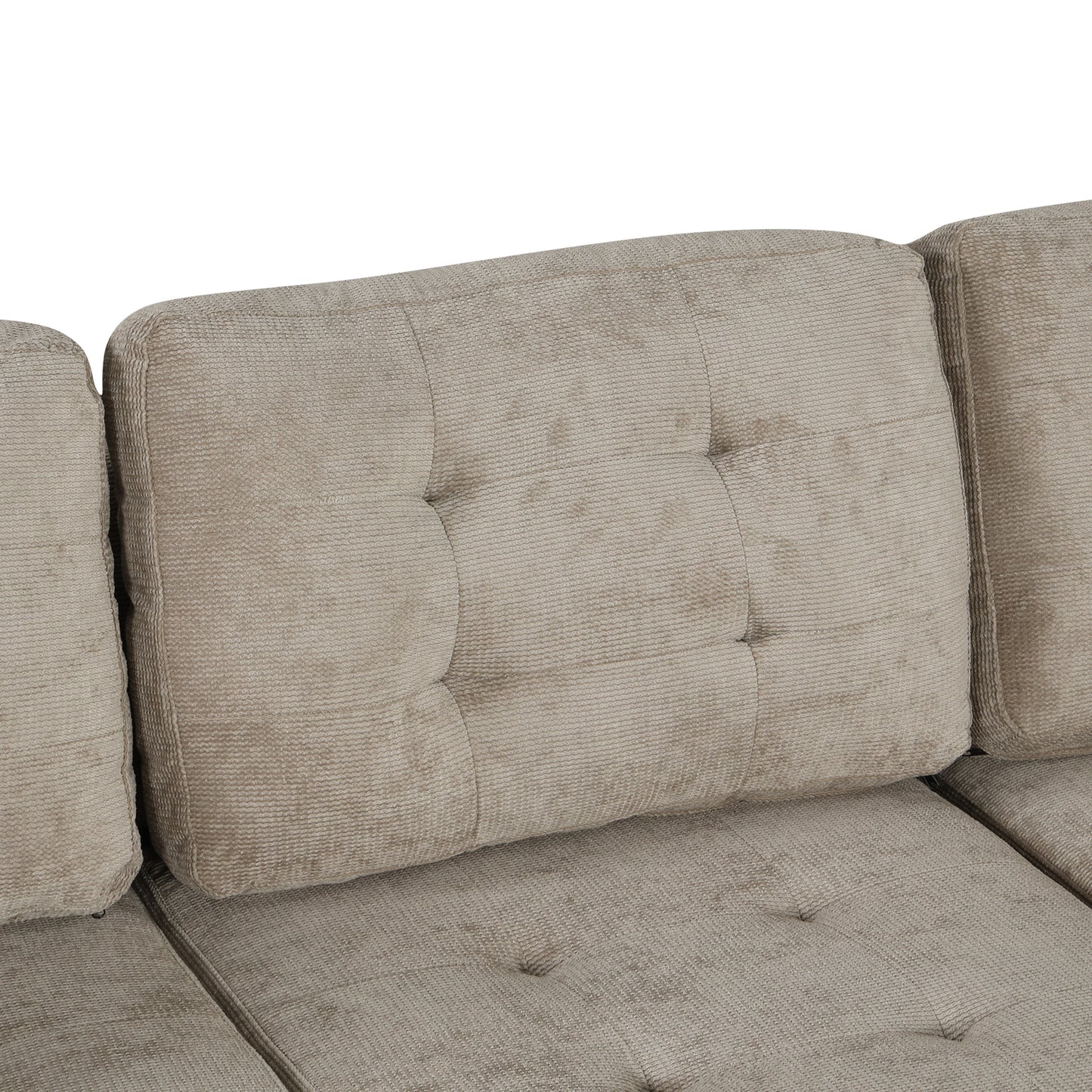 82.6 L-shape Sofa Bed Pull-out Sleeper Sofa with Wheels, USB Ports, Power Sockets for Living Room (SG001230AA), Khaki