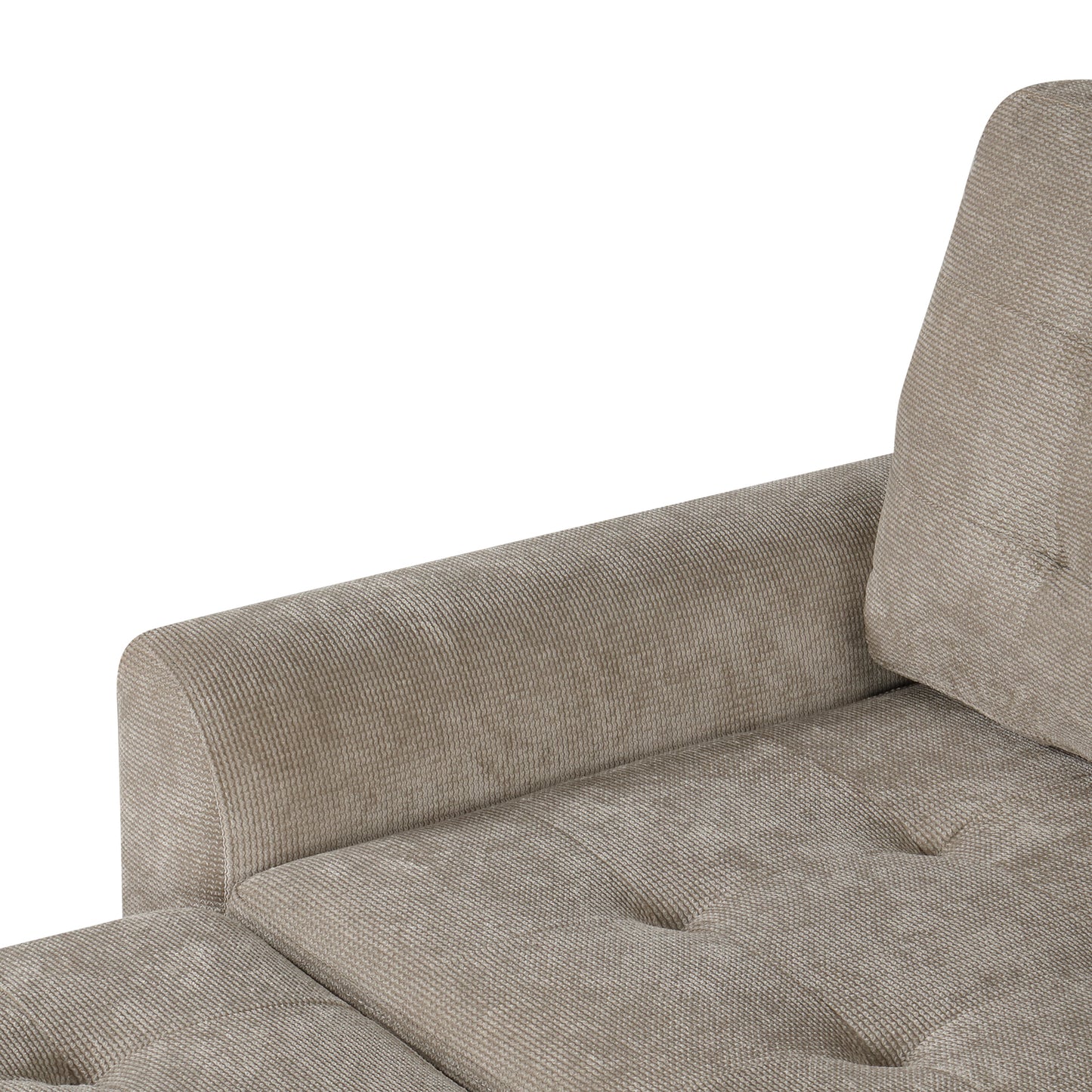 82.6 L-shape Sofa Bed Pull-out Sleeper Sofa with Wheels, USB Ports, Power Sockets for Living Room (SG001230AA), Khaki