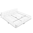 King size Upholstered Bed Frame with Thick Fabric, Chenille Fabric Grounded Queen Size Platform Bed with Headboard and Solid Frame. No Box Spring Needed-green(88.5''*85.5''*24'')